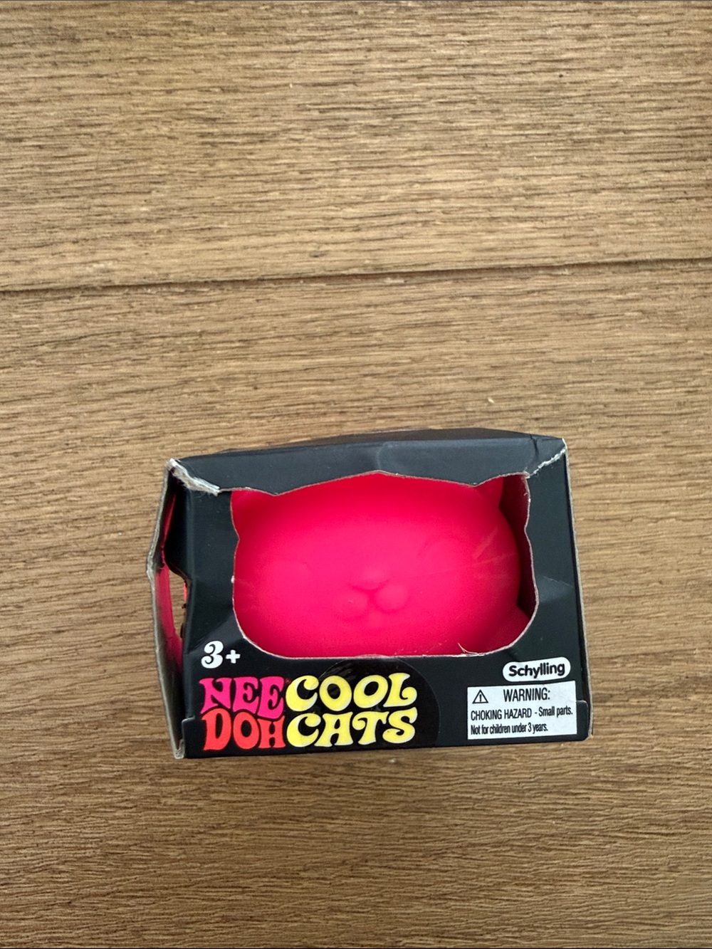 NeeDoh Cool Cats Neon Pink Cat Squishy in Box